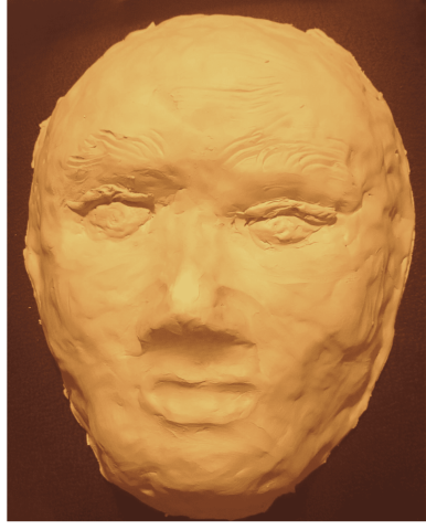 Maske 2. Gudrun Wippel. Ton. Maske der Kontrolle-Selbstkontrolle