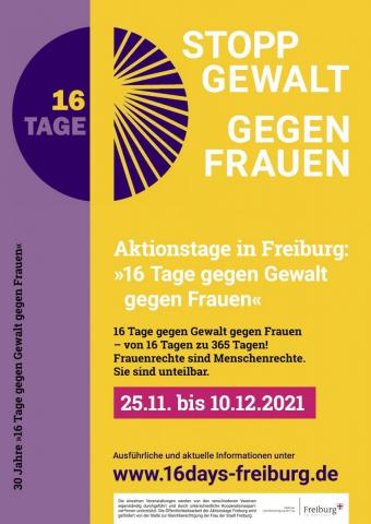 Stopp Gewalt gegen Frauen, Aktionstage 2021 in Freiburg
