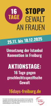 Programm der Aktionstage "16 Tage gegen Gewalt gegen Frauen" Freiburg 2025